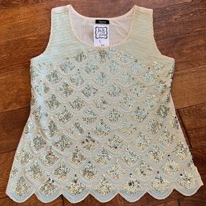 Womens Sequin Top Tank Size L